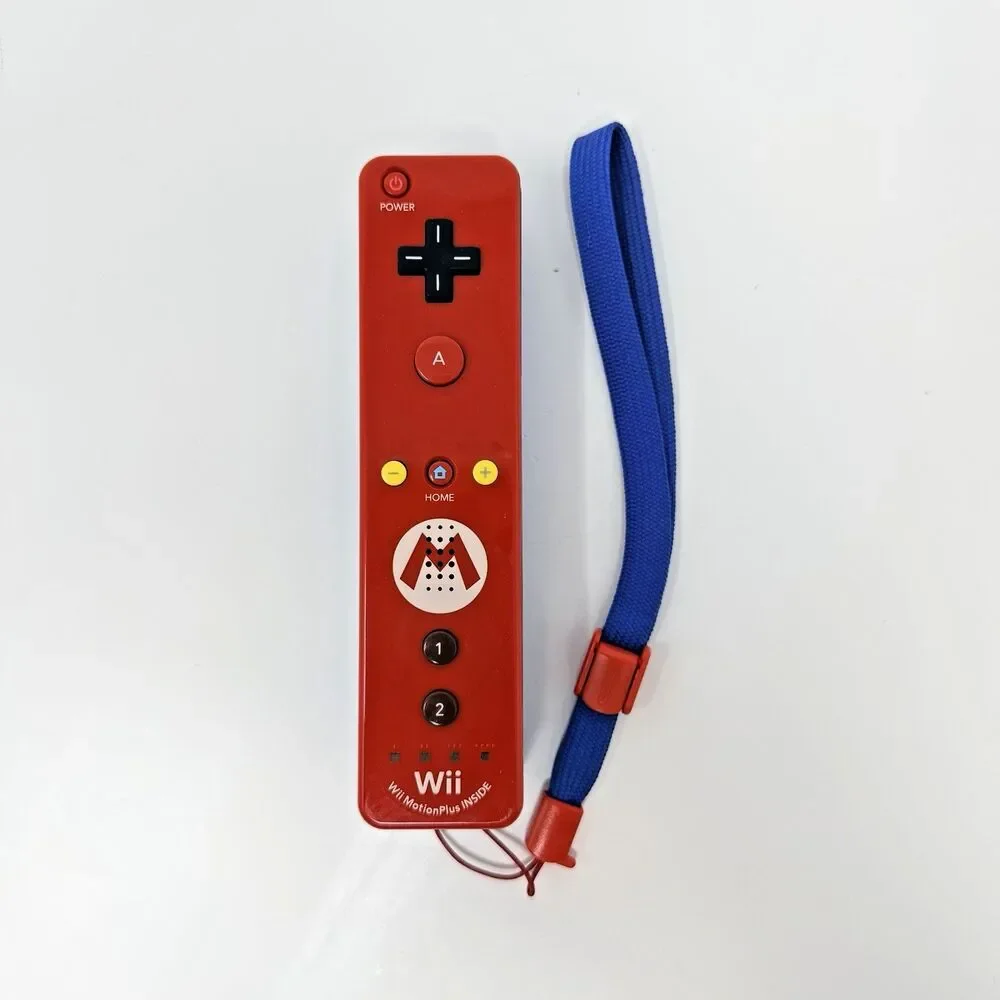 Nintendo Wii Mario Red MotionPlus Remote Controller OEM Tested